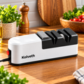Kolveth Electric Knife Sharpener on a sunlit kitchen countertop